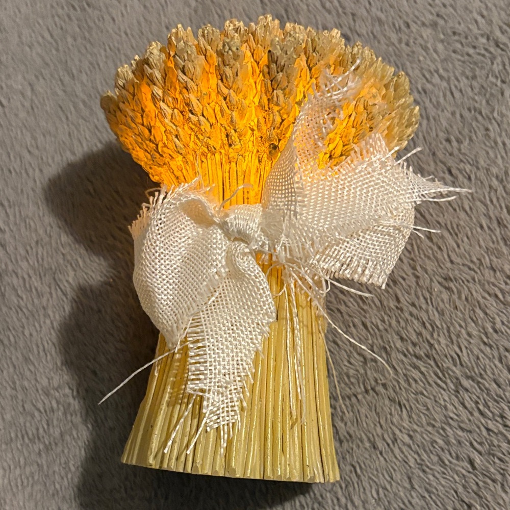 Decorative Wheat Bundle with White Bow